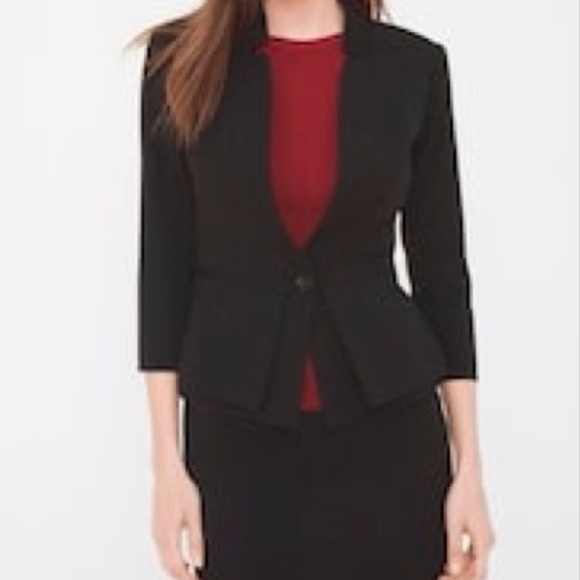 WHITE HOUSE BLACK MARKET SEASONLESS PEPLUM JACKET - Picture 1 of 3
